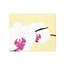Lona blanca de las orquídeas del Phalaenopsis Impresion De Lienzo