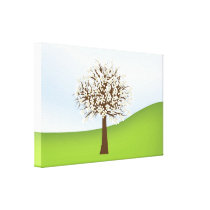 Lona blanca del árbol floreciente impresiones de lienzo