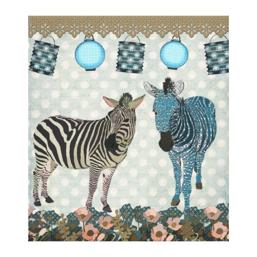 Lona de arte de las cebras del zen impresión en lona estirada