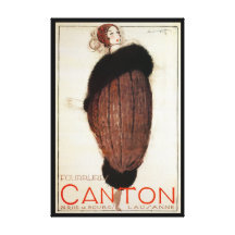 LONA DE ARTE DEL POSTER DE LA MODA DEL FRANCÉS DEL LIENZO ENVUELTO PARA GALERÍAS