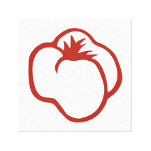 Lona de arte minimalista de la cocina del tomate d impresion de lienzo
