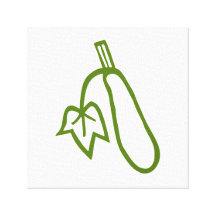 Lona de arte verde de la cocina de la calabaza del lienzo envuelto para galerias