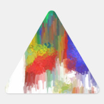 Lona de la acuarela calcomanía de triangulo personalizadas