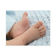 Lona de los pies del bebé lona envuelta para galerías