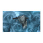 Lona del Agua-color de la fauna del cuervo de la t Impresion De Lienzo