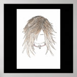 Lona del chica de Emo del gótico Poster