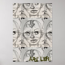Lona del lustre de la vida del arte fijada posters