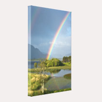 Lona envuelta arco iris irlandés impresiones de lienzo