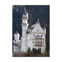 Lona envuelta castillo de Neuschwanstein Impresion De Lienzo