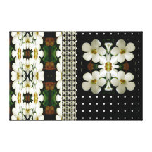 Lona envuelta collage de la flor blanca lona estirada galerias