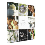 Lona envuelta collage del boda - blanco impresiones de lienzo