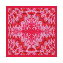 Lona envuelta cordón rojo atractivo del fractal impresión en lona