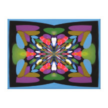 Lona envuelta diseño del fractal de Earthtones Impresion De Lienzo