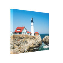 Lona envuelta faro de Portland Impresiones En Lona