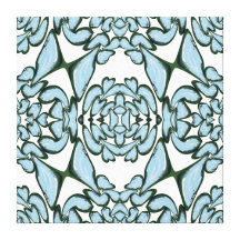 Lona envuelta flor azul claro del fractal impresión en lona