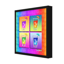 Lona envuelta galería de los CÓCTELES del ARTE POP Lienzo Envuelto Para Galerías