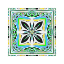 Lona envuelta geométrica azul del verde amarillo impresion en lona