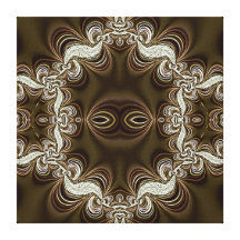 Lona envuelta modelo beige de Brown Impresión En Lona