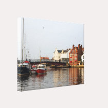 Lona envuelta puerto de Whitby impresiones de lienzo