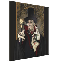 Lona envuelta retrato de Drácula de la cuenta Impresión De Lienzo
