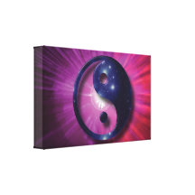 Lona envuelta universo de Yin y de Yang Lona Envuelta Para Galerias