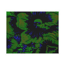 Lona envuelta verde oscuro del diseño floral impresiones en lona