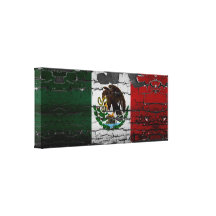 Lona estirada bandera de México Lienzo Envuelto Para Galerias