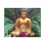 Lona meditating de oro de Buddah Impresiones En Lona