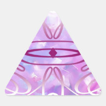 Lona pintada y diseño adornado pegatinas triangulo