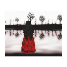 Lona roja del ángel impresiones en lona