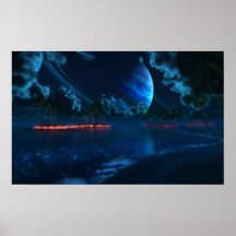 Lona tropical de la noche de Thetis Poster