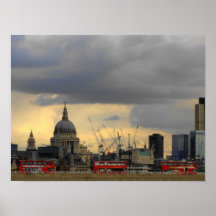 Londres rojo transporta el poster