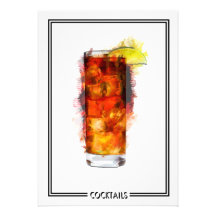 Long Island heló bosquejo del marcador del cóctel  Comunicado Personalizado