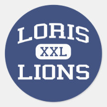 Loris - leones - High School secundaria - Loris Ca Pegatinas