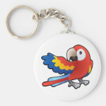 loro amistoso lindo del Macaw Llaveros Personalizados
