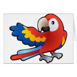 loro amistoso lindo del Macaw Tarjeta
