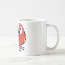 loro amistoso lindo del Macaw Taza