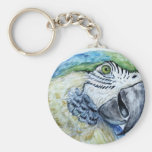 loro azul llaveros personalizados