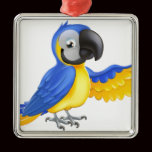 Loro azul y amarillo lindo adornos