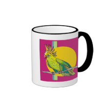 Loro colorido tazas de café