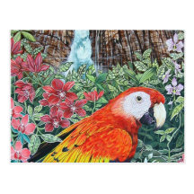 Loro de la selva tarjeta postal