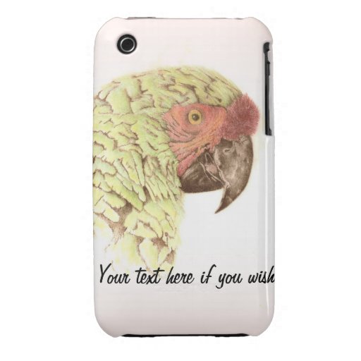 Loro verde iPhone 3 Case-Mate cárcasas