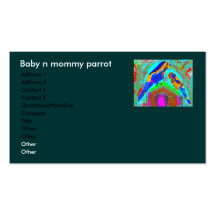 Loros de la mamá del bebé n plantillas de tarjetas personales