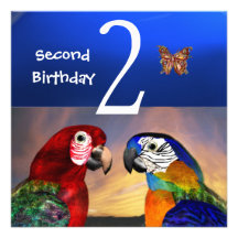 LOROS HÍPERES/primero fiesta de cumpleaños Anuncios Personalizados