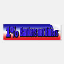 los 1% son motoristas de los banqueros no etiqueta de parachoque