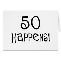 ¡los 50.os regalos de cumpleaños, 50 suceden! felicitación