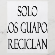 Los a solas Guapos Reciclan Tarjeton
