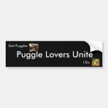 Los amantes de Puggle unen, Pegatina De Parachoque