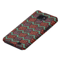 Los amantes verdaderos del amor zigzaguean diseño, samsung galaxy SII carcasas