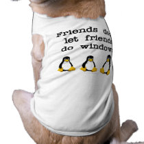 Los amigos no dejan a amigos hacen ventanas tshirt de perro